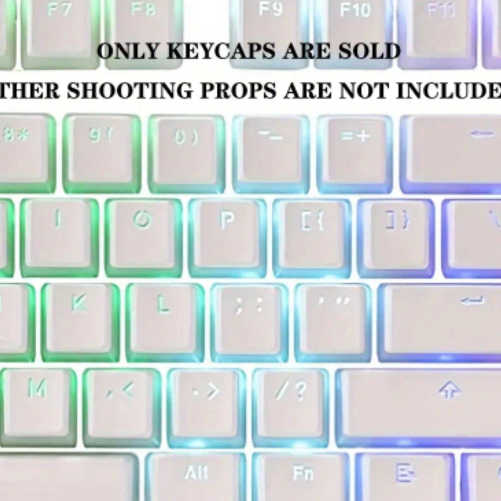108 Keyscaps White Pudding Standard Doubleshot PBT Set W/Translucent Layer